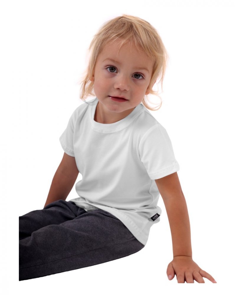 T-shirt per bambini, manica corta, bianca 98