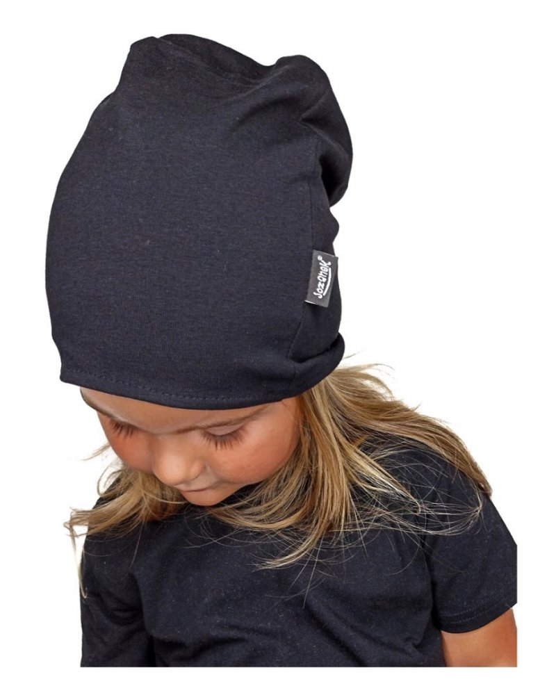 Casquette enfant en coton, réversible, noir+turquoise foncé S (1-3 roky) – Image 4