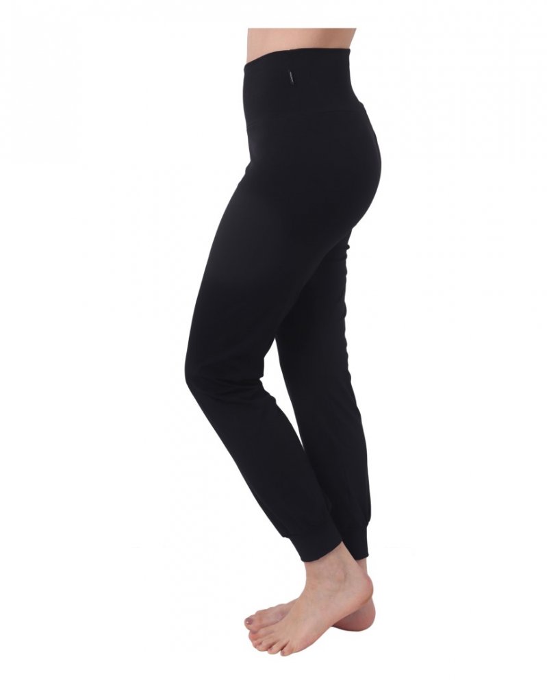 Pantaloni del pigiama da donna, neri L/XL