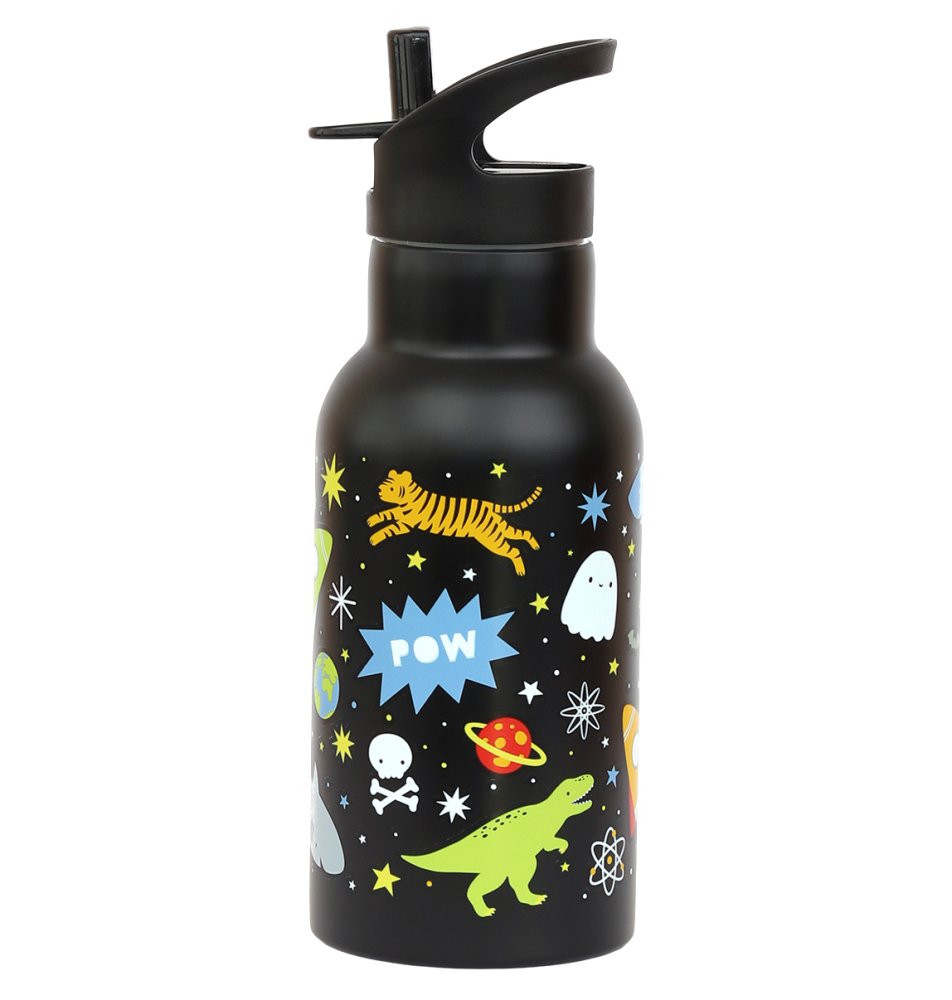 A Little Lovely Company - Borraccia in acciaio inossidabile, 350 ml - Spazio