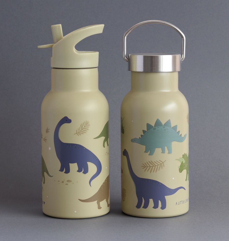 A Little Lovely Company - Borraccia in acciaio inox, 350 ml - dinosauri - immagine 5