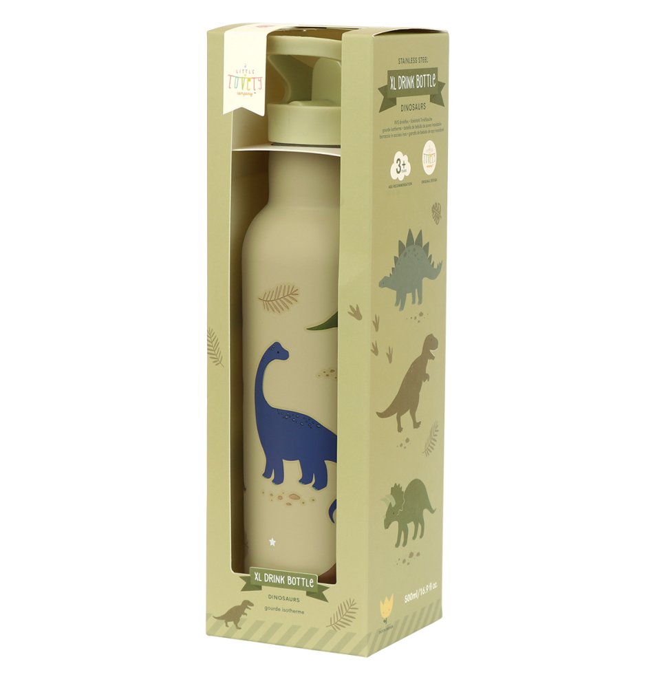 A Little Lovely Company - Borraccia in acciaio inossidabile, 500 ml - dinosauri - immagine 4