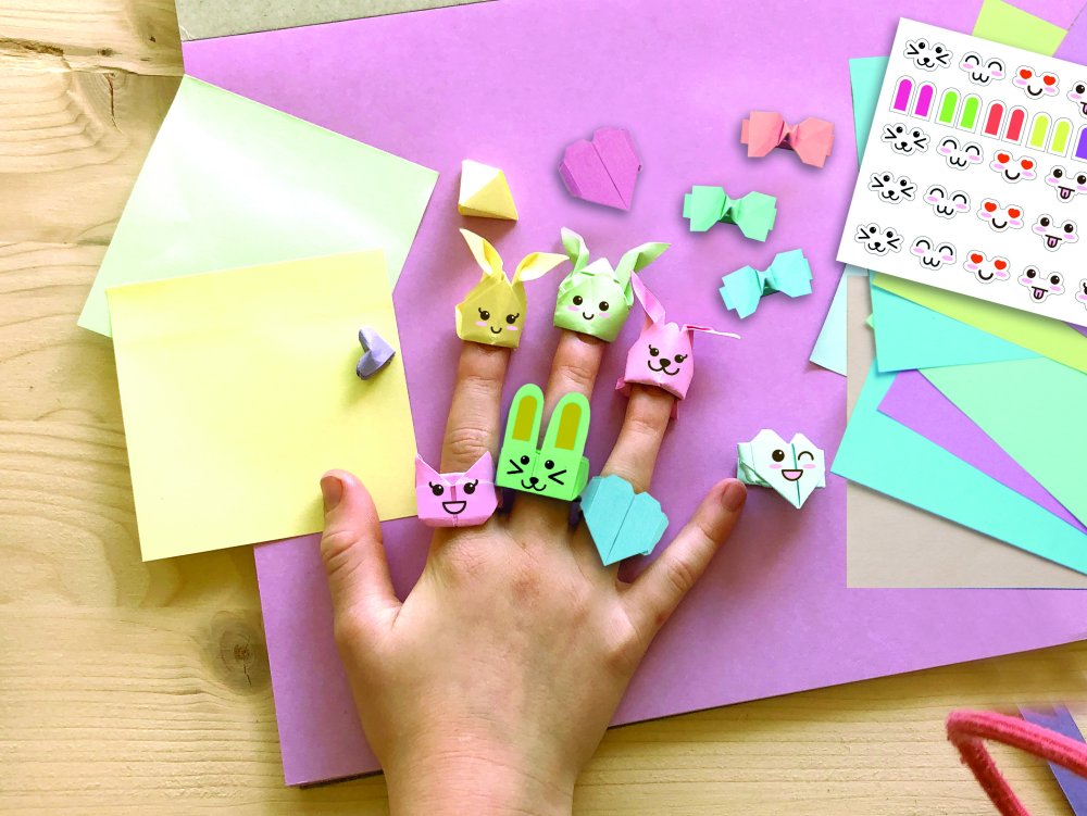 Origami - Set creativo - Gioielli Kawaii - Animaletti - immagine 3