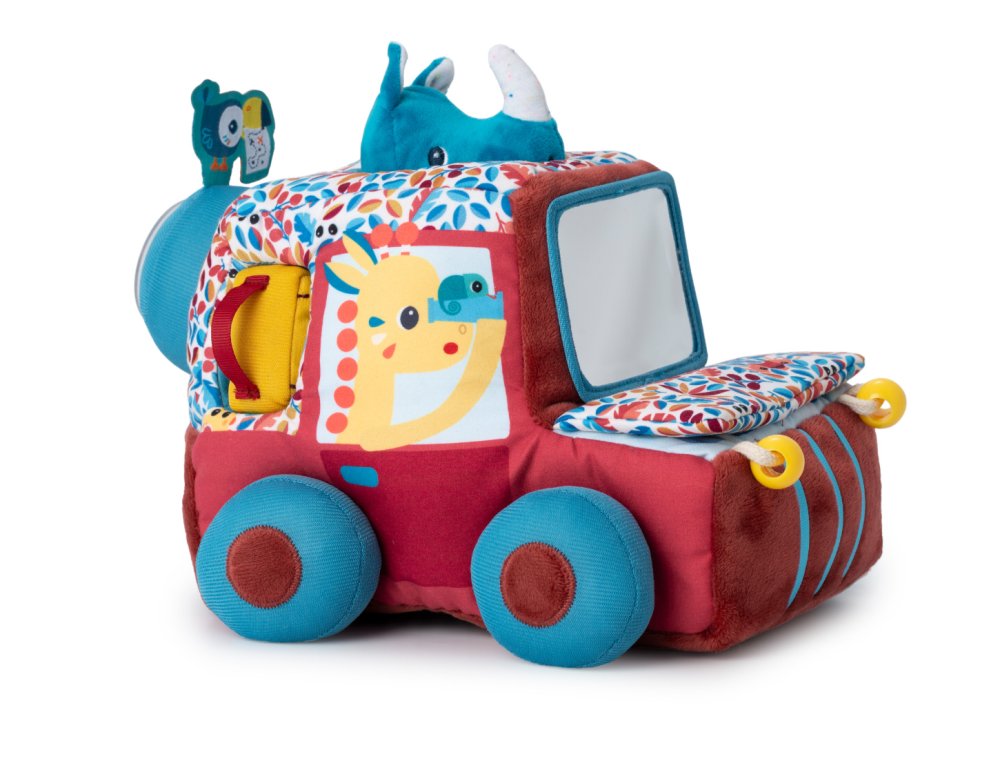Lilliputiens - Voiture en tissu avec activités et miroir