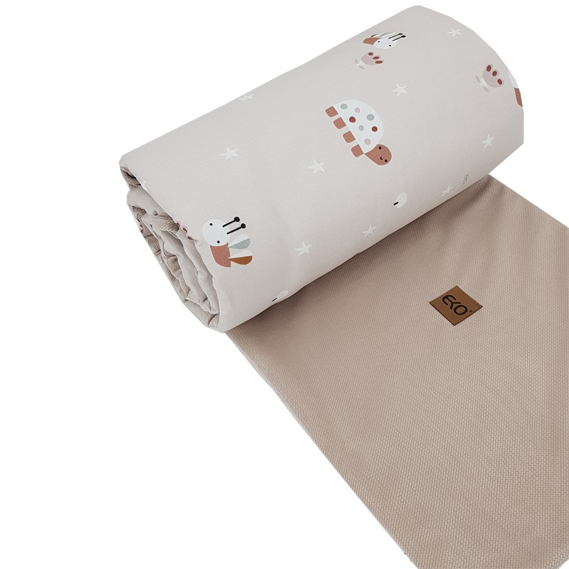 Tour de lit EKO VELVET Bees Beige 360x35 cm – Image 3