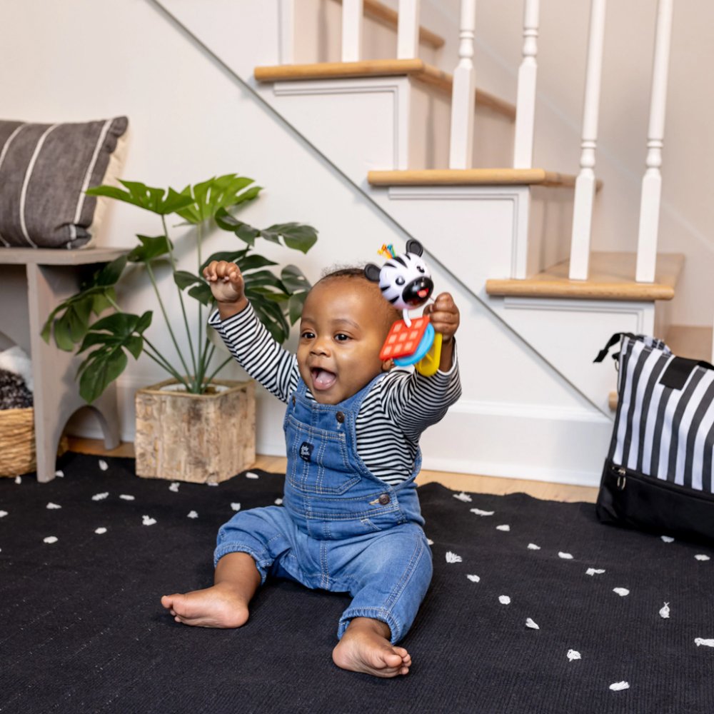 BABY EINSTEIN Massaggiagengive con sonaglio zebra Zen™ Shake-a-Shape senza BPA 0m+ - immagine 5