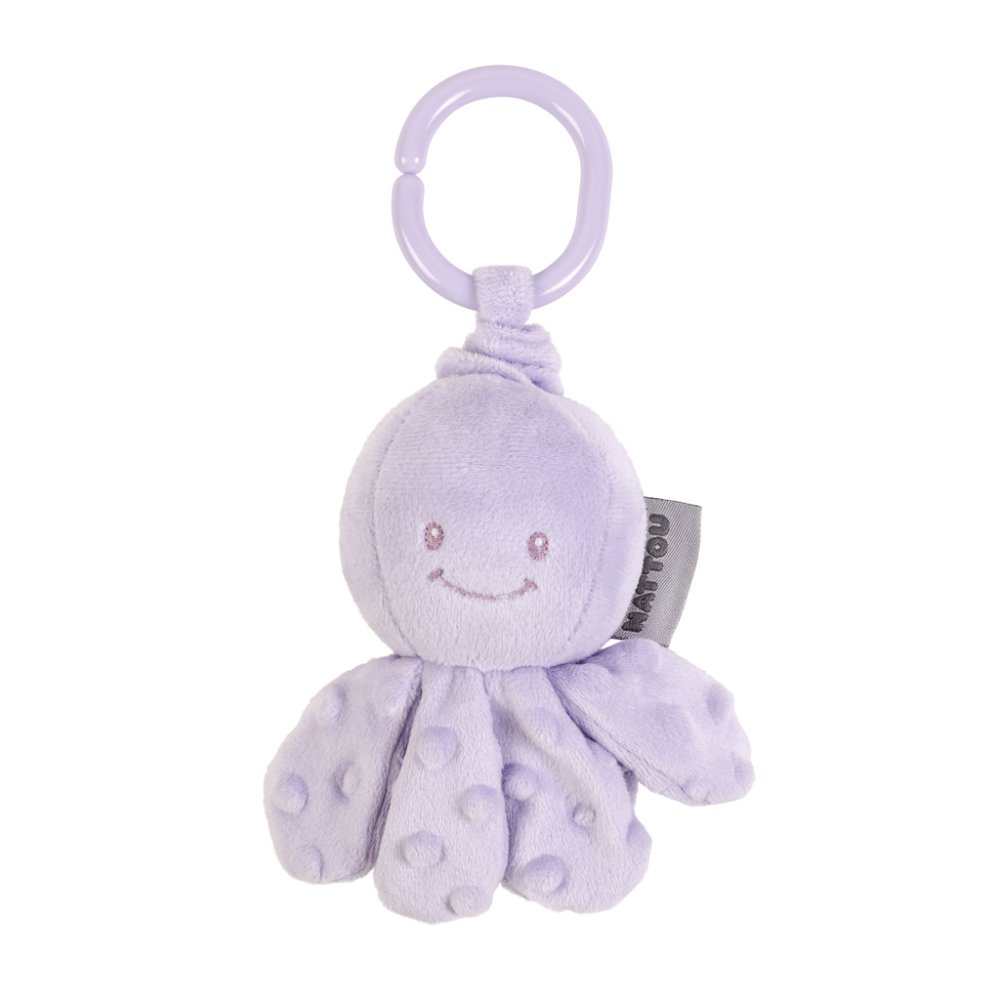 NATTOU Pieuvre vibrante avec anneau en C lilas 20 cm Lapidou