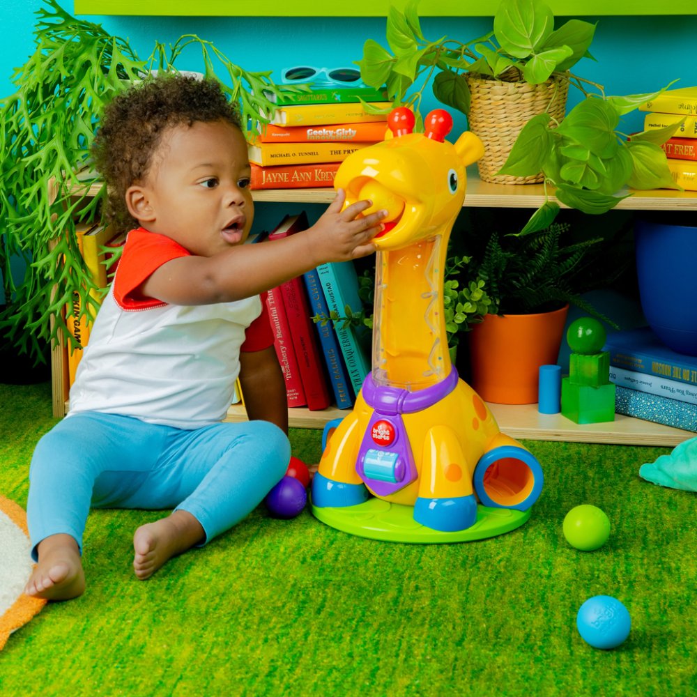 BRIGHT STARTS Giocattolo musicale giraffa Spin & Giggle™ 12m+ - immagine 5
