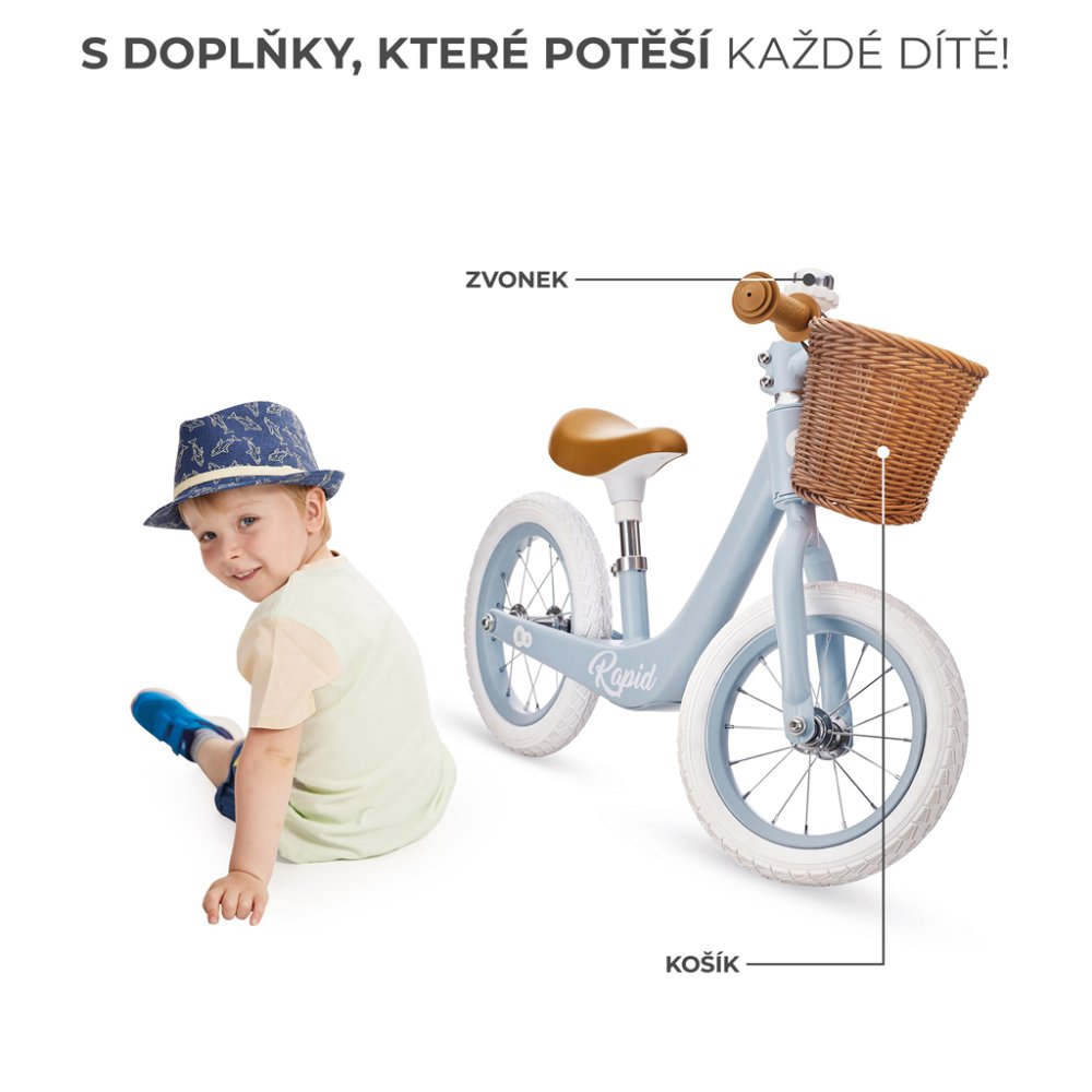 KINDERKRAFT SELECT Bicicletta senza pedali Rapid2 Blue Breeze - immagine 7