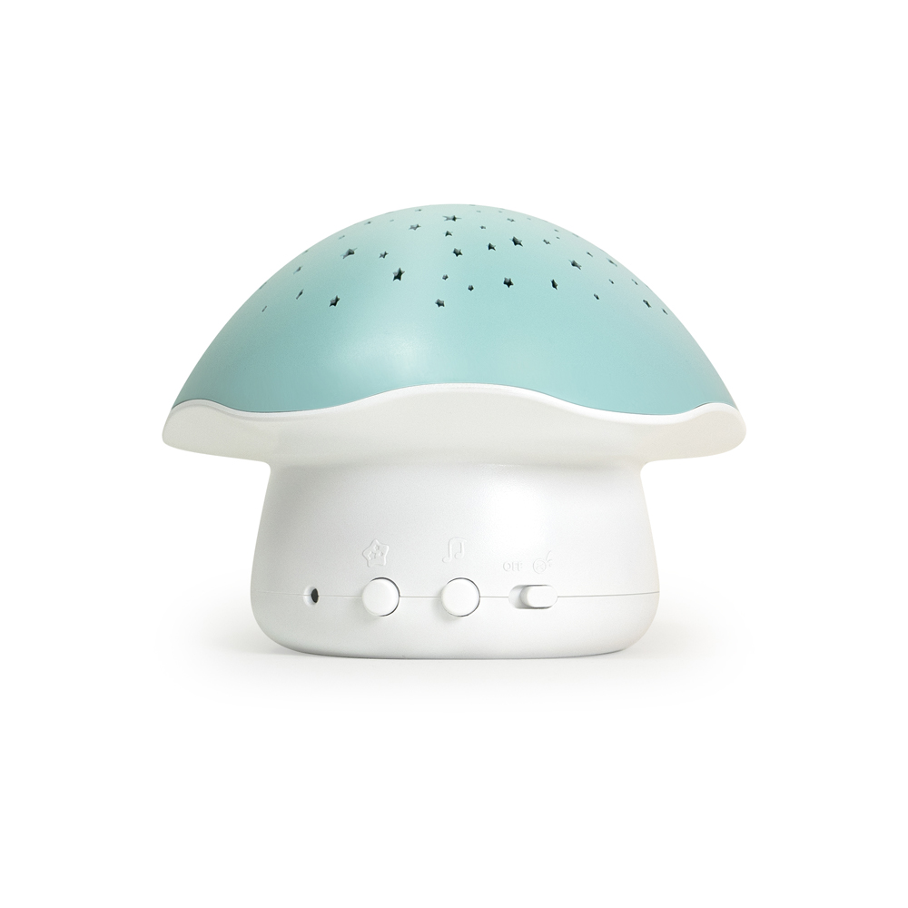 PABOBO Proiettore cielo notturno con rumore bianco e sensore pianto Star Mushroom Blue - immagine 3