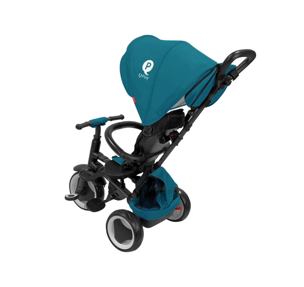 Tricycle QPLAY Rito eva plus Green-blue 10-72 mois – Image 7
