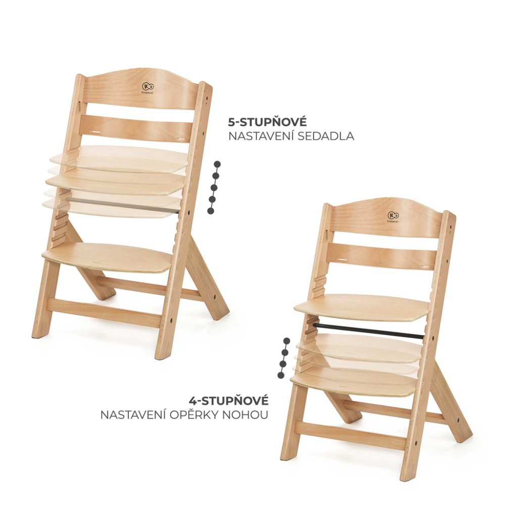 KINDERKRAFT Chaise Haute Enock Black – Image 7