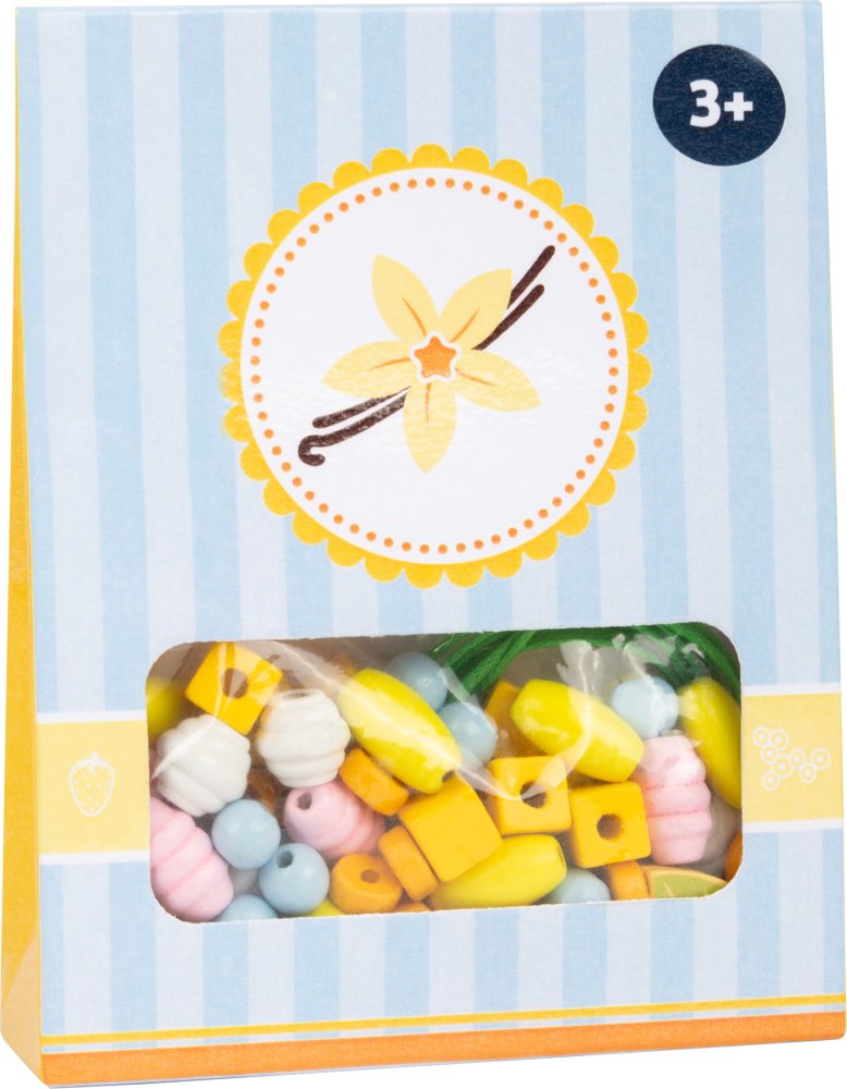 small foot Drewniane koraliki Candy 1 szt. żółty