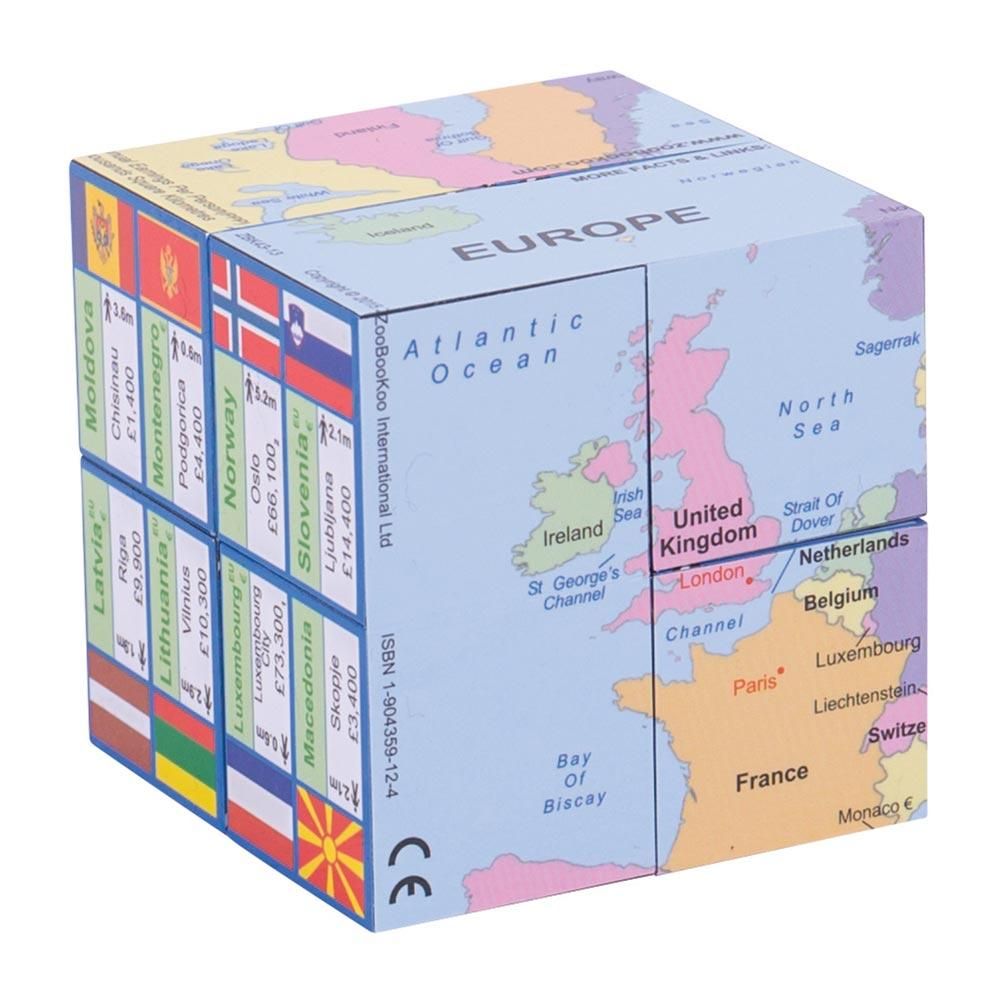 Zoobookoo Libro en Cubo Mapa de Europa