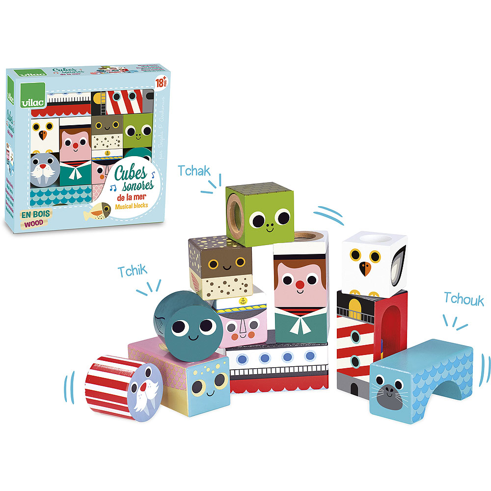 Vilac Drewniane klocki dźwiękowe Morze - obrazek 5