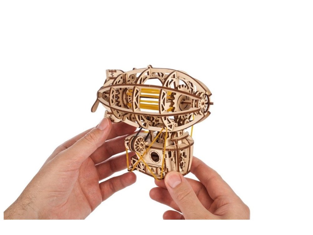 Puzzle mécanique en bois 3D Ugears STEAMPUNK AIRSHIP – Image 6