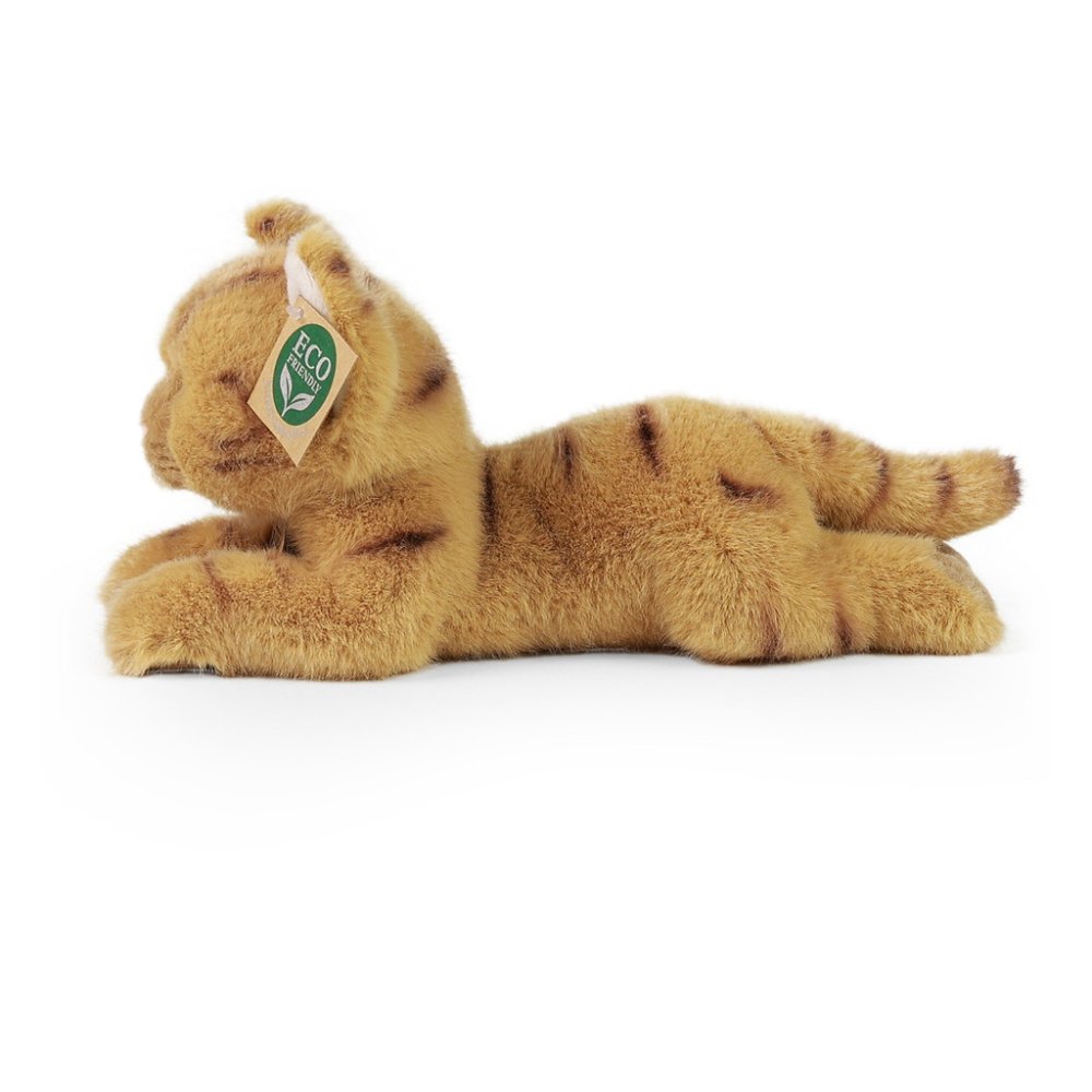 Rappa Chat en peluche couché marron 20 cm ECO-FRIENDLY – Image 3