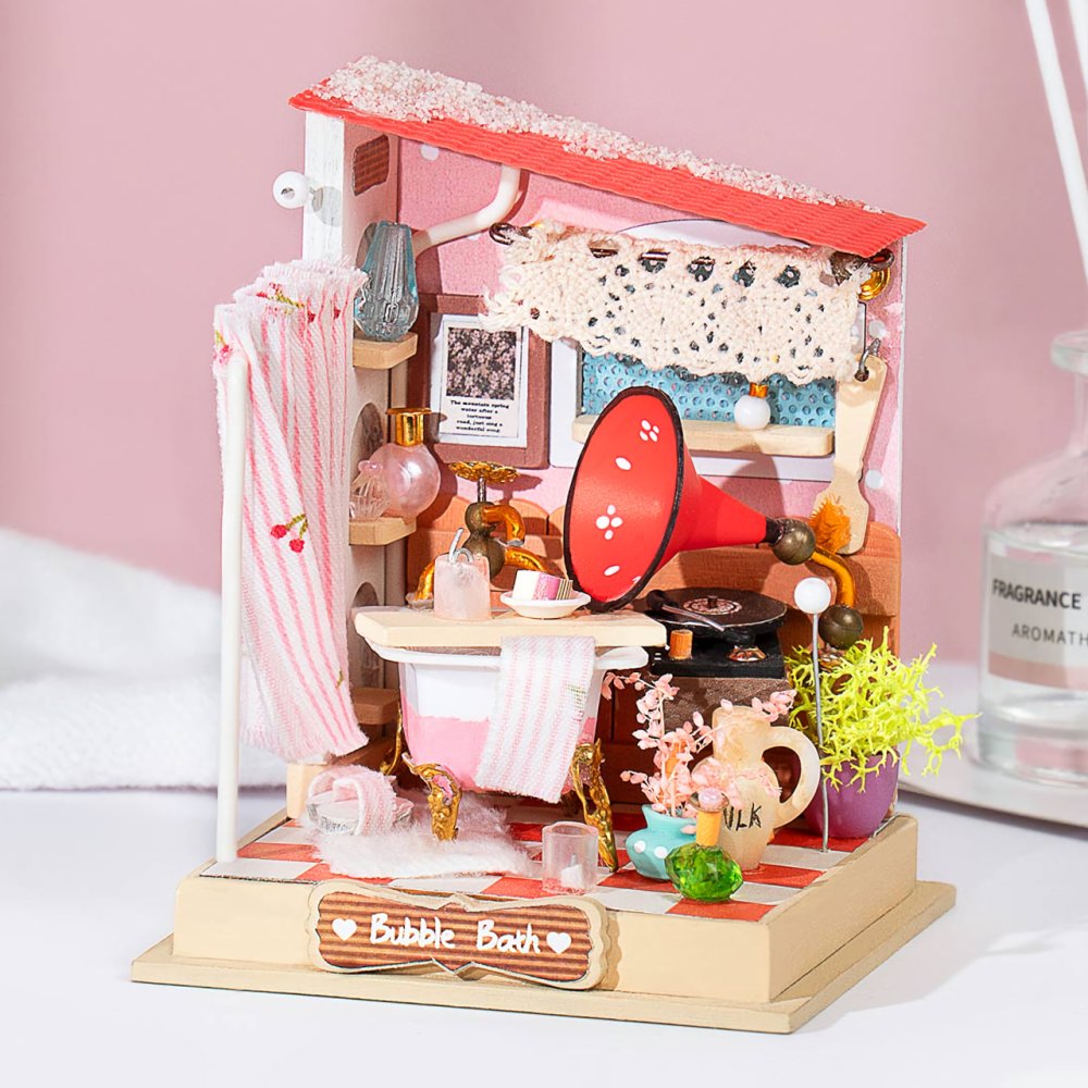 RoboTime Drewniane puzzle 3D Miniatura Domku Kąpiel w bąbelkach - obrazek 4