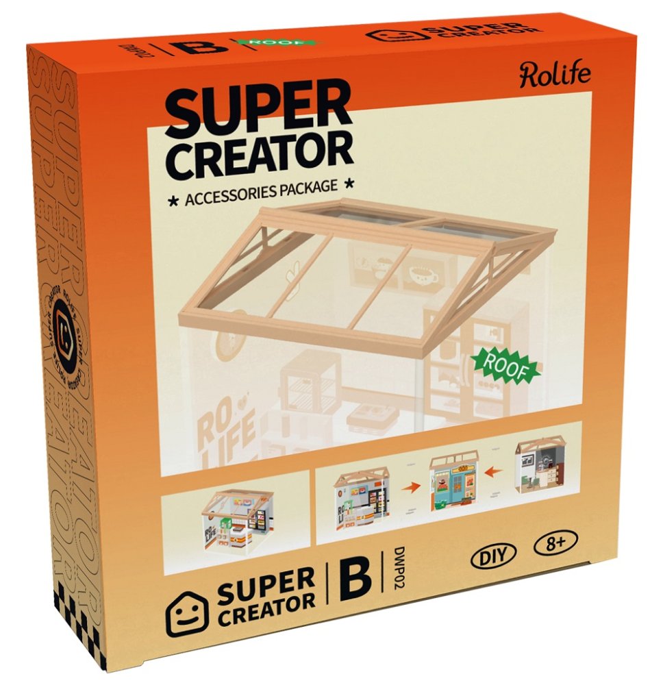 RoboTime Miniatűr ház fedele B típusú tető