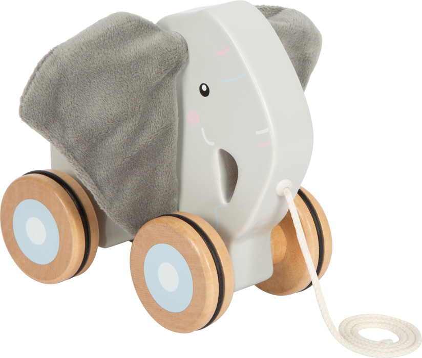 small foot Juguete de arrastre de madera Elefante con orejas crujientes