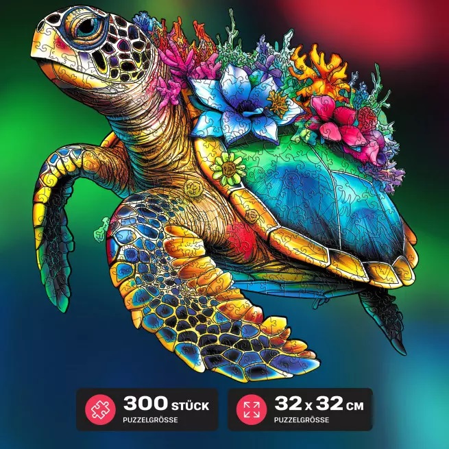 EscapeWelt Drewniane puzzle Żółw 300 elementów - obrazek 4