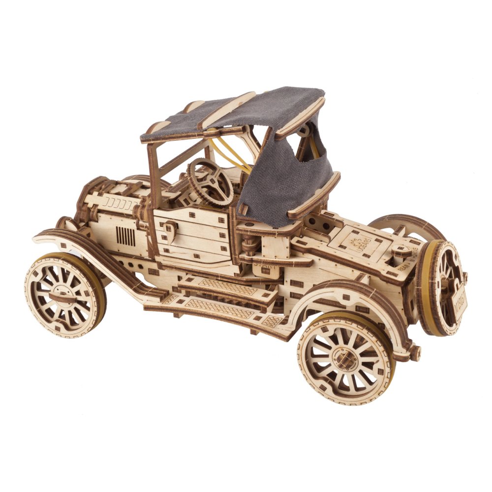 Ugears 3D dřevěné mechanické puzzle Historický automobil UGR-T (obrázek 9)