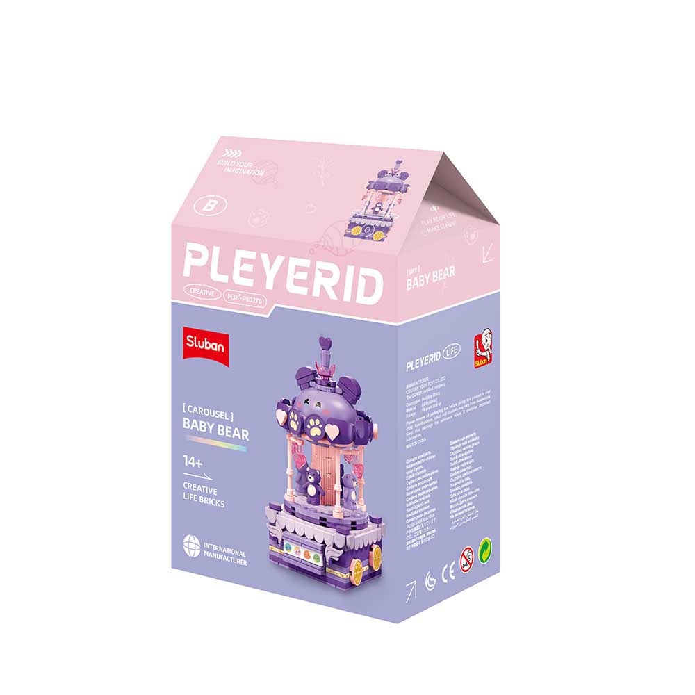 Sluban Pleyerid M38-P8027 Kolotoč se zvířátkem B Medvěd (obrázek 2)