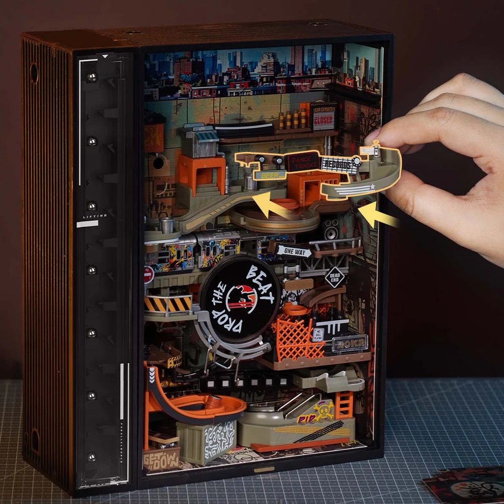 RoboTime 3D mechanická skládačka kuličkové dráhy Hip-hopová ulice (obrázek 5)
