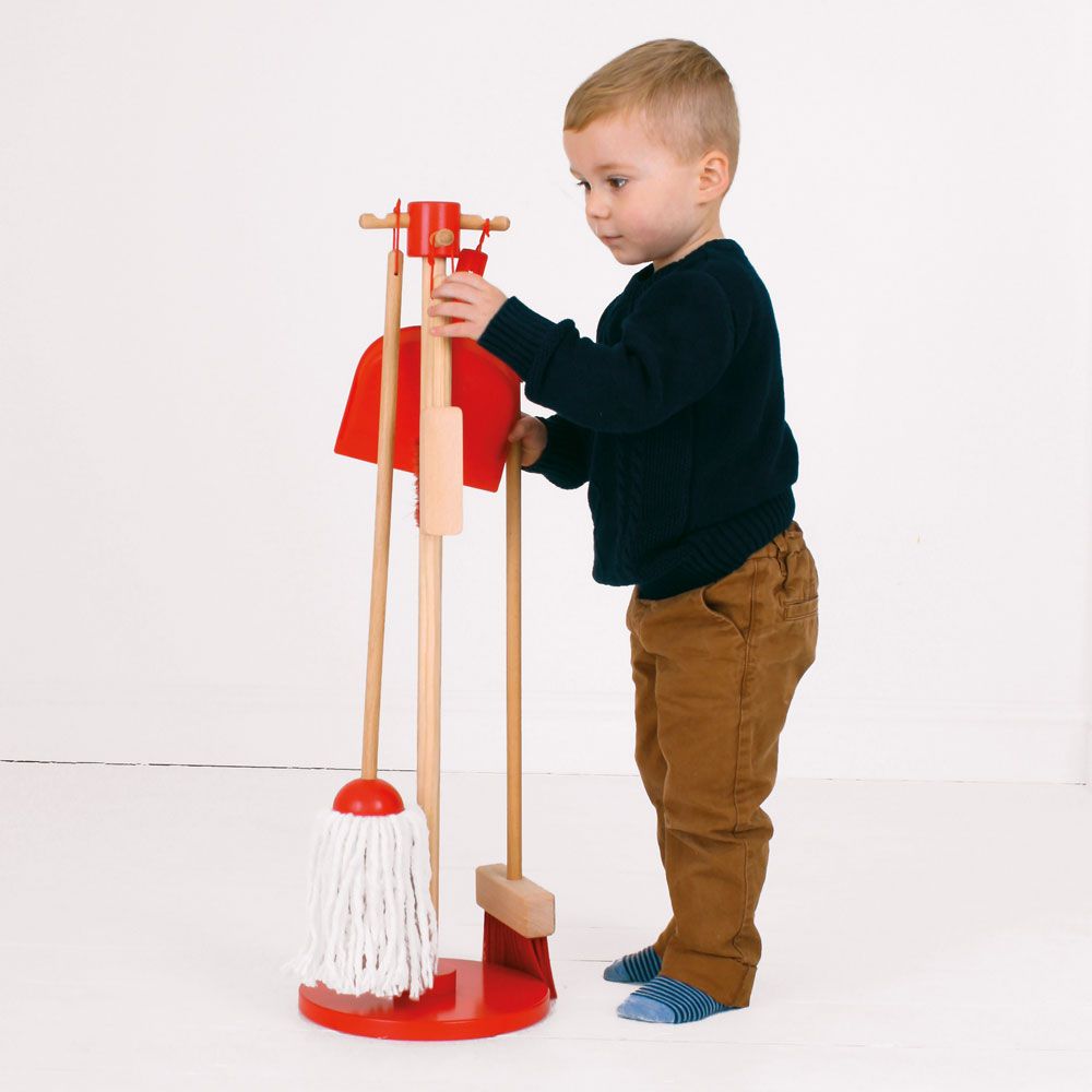 Bigjigs Toys úklidový hrací set červený (obrázek 6)
