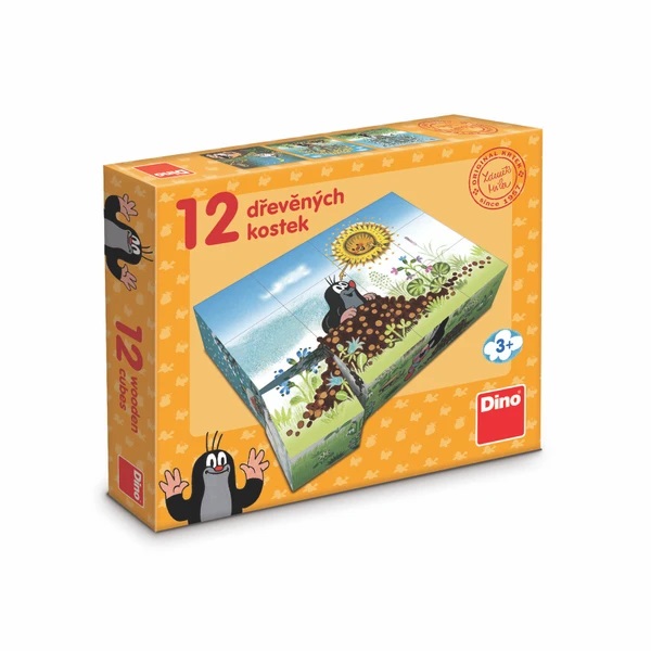 Dino Dřevěné kostky Krtkův rok 12 ks (obrázek 6)