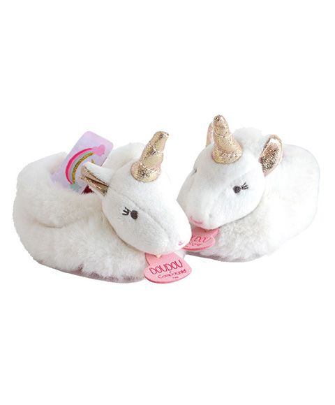 Doudou Dárková sada - Sada botiček s chrastítky jednorožec 0-6 měsíců (obrázek 4)