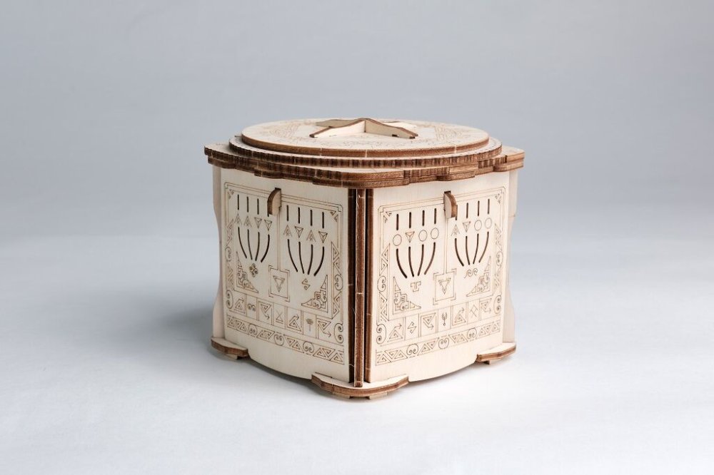 EscapeWelt 3D dřevěná skládačka hlavolamu Secret Lock Box (obrázek 7)