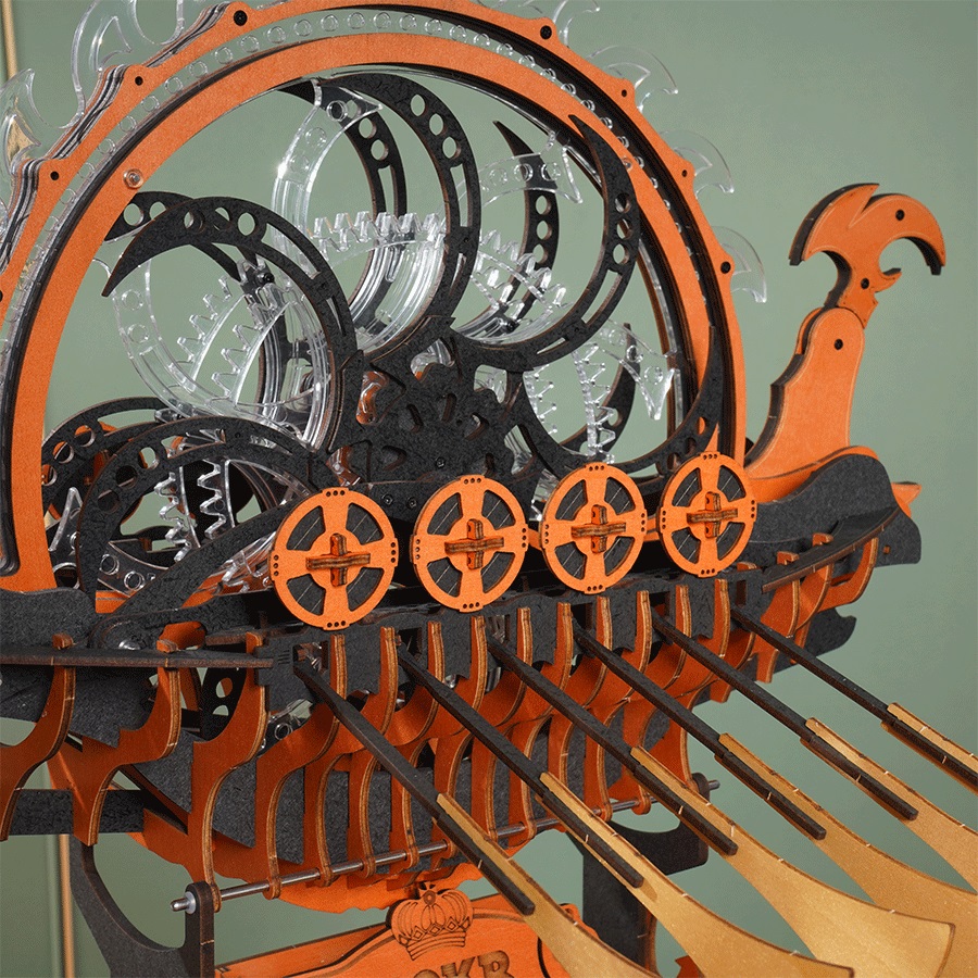 RoboTime 3D dřevěná skládačka Vikinská dračí loď (obrázek 7)