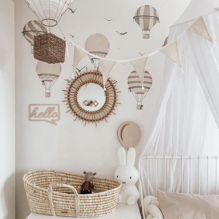 Vinilos Decorativos Para Niños - Vinilos De Globos En Tonos Neutros