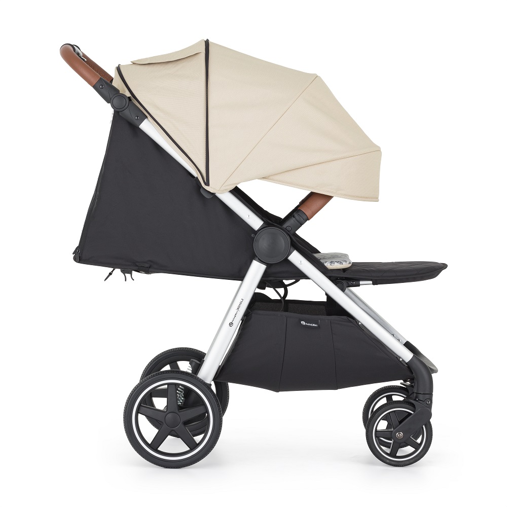 PETITE&MARS Sportkinderwagen Royal2 Silver Sahara Beige + PETITE&MARS Tasche Jibot GRATIS