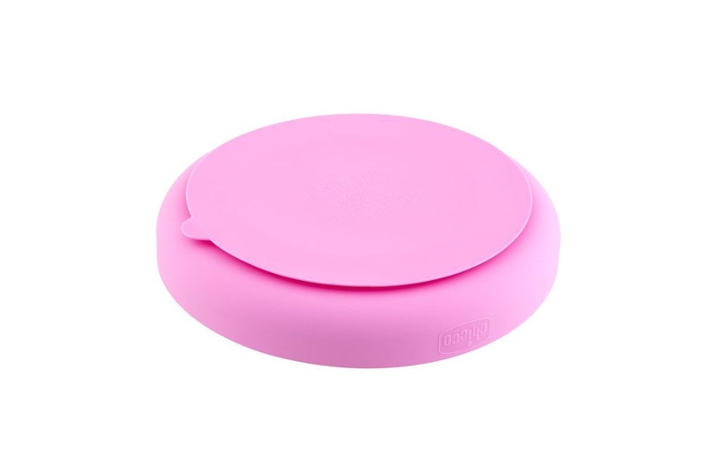 CHICCO Assiette En Silicone, Rose 12m+