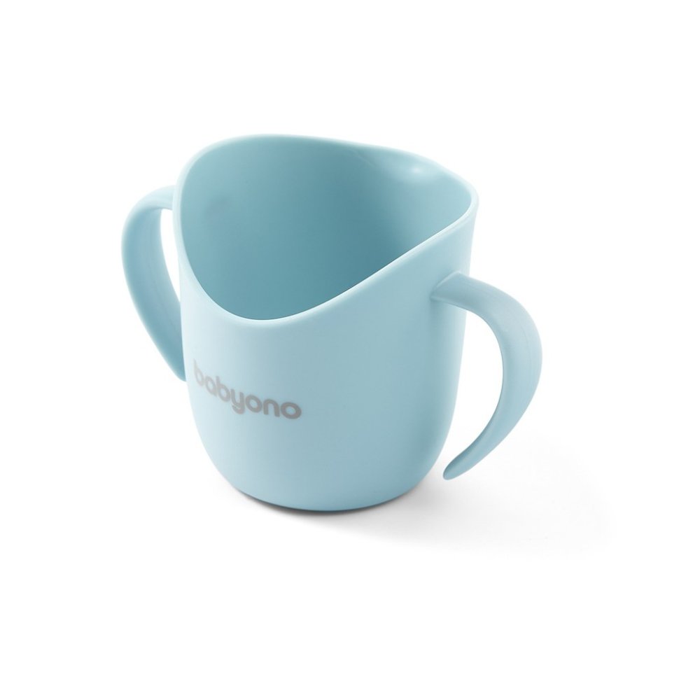 BABYONO Tazza Ergonomica Con Manici 120 Ml Azzurro 6m+