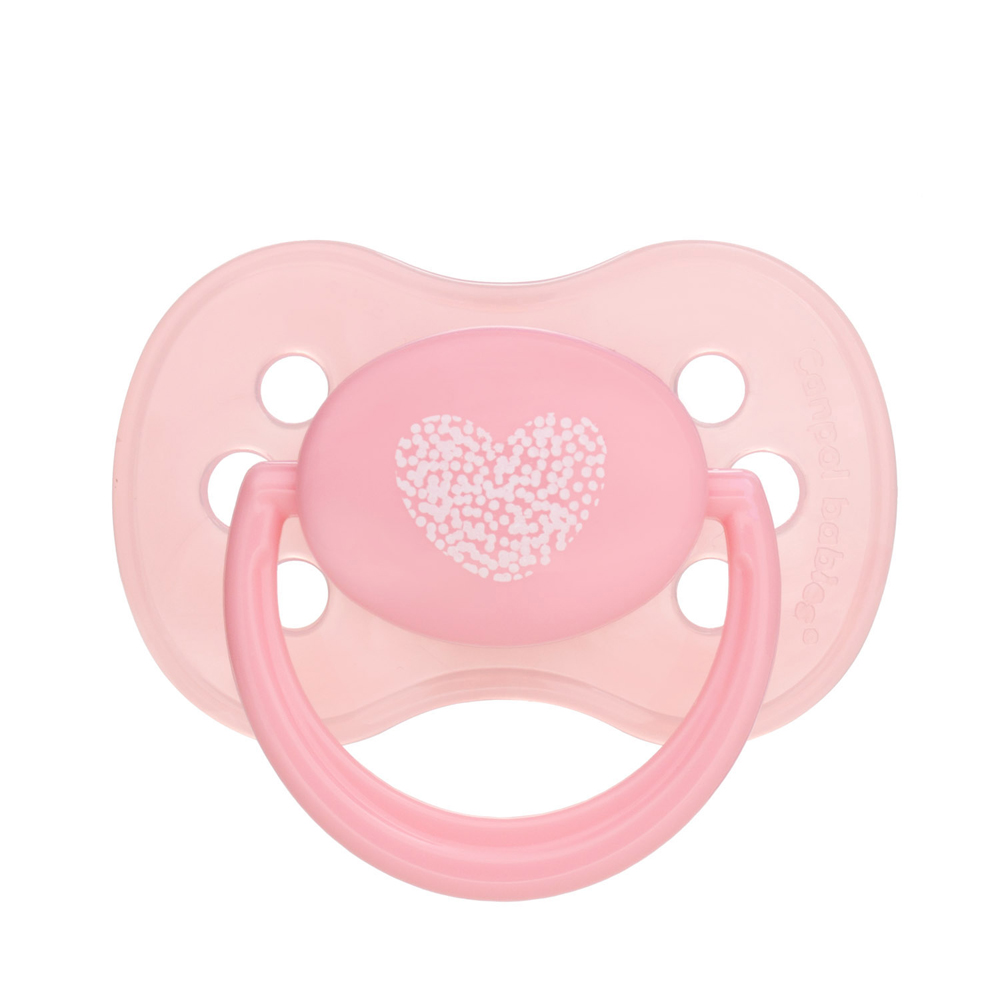 CANPOL BABIES Pacifier Rubber Cherry 0-6 M Pastels, Pink