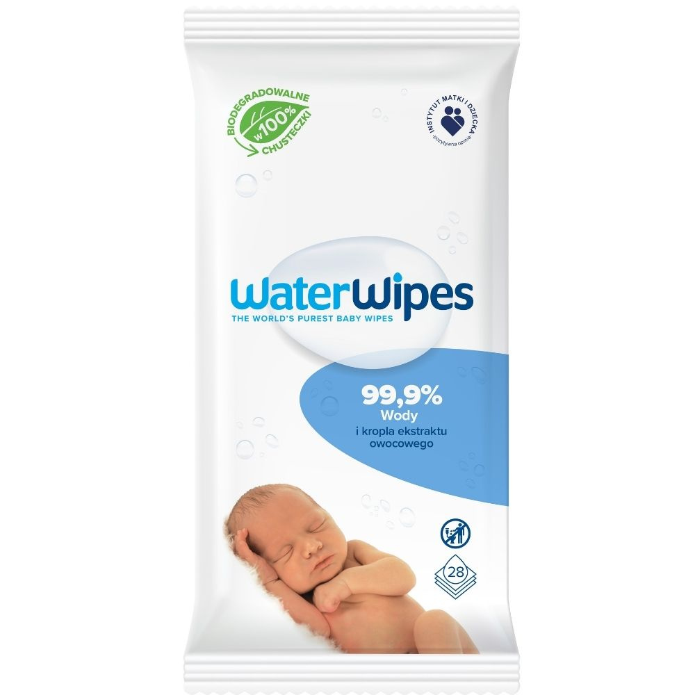 WATERWIPES Plastic-free Wet Wipes 28 Pcs