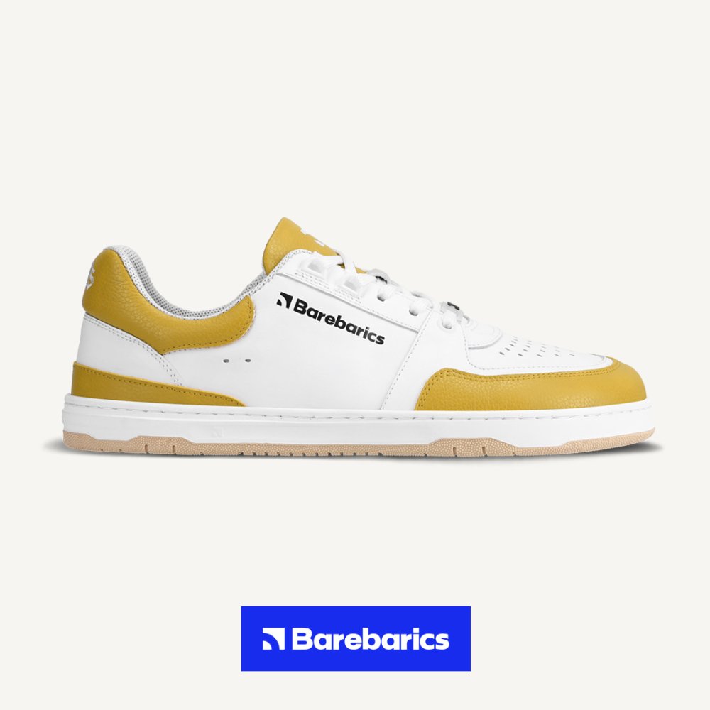 Barefoot Tenisky Barebarics Wave - White & Sunset Yellow 39 Yellow