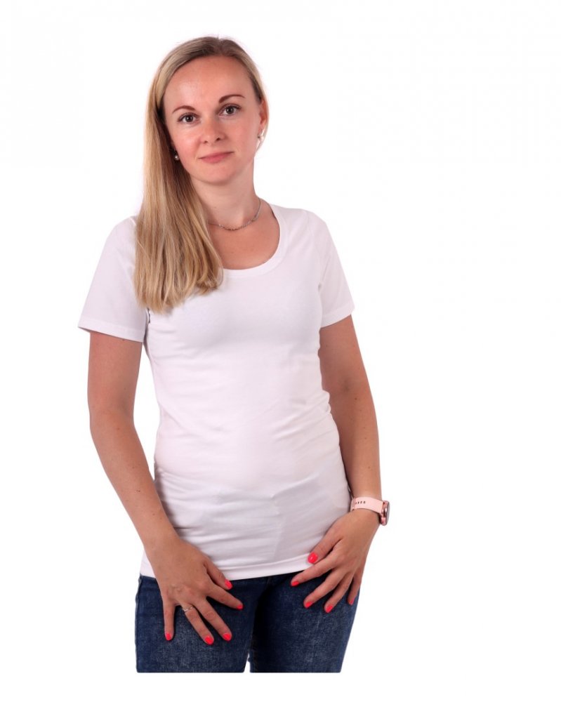 T-shirt donna Brigita, manica corta, bianco L/XL