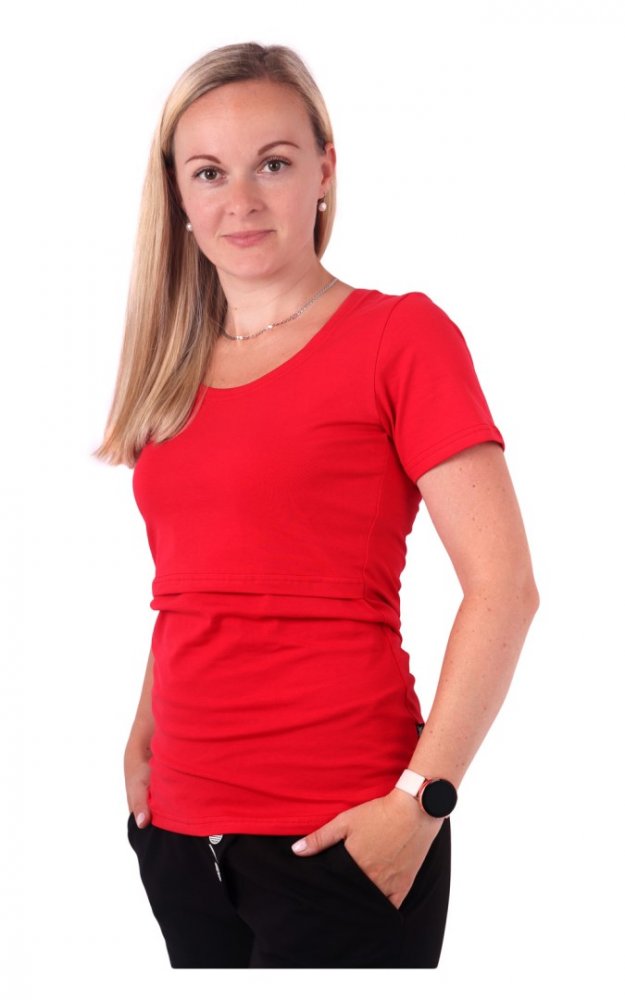 T-shirt d'allaitement Katherine, manches courtes, rouge XS/S – Image 3