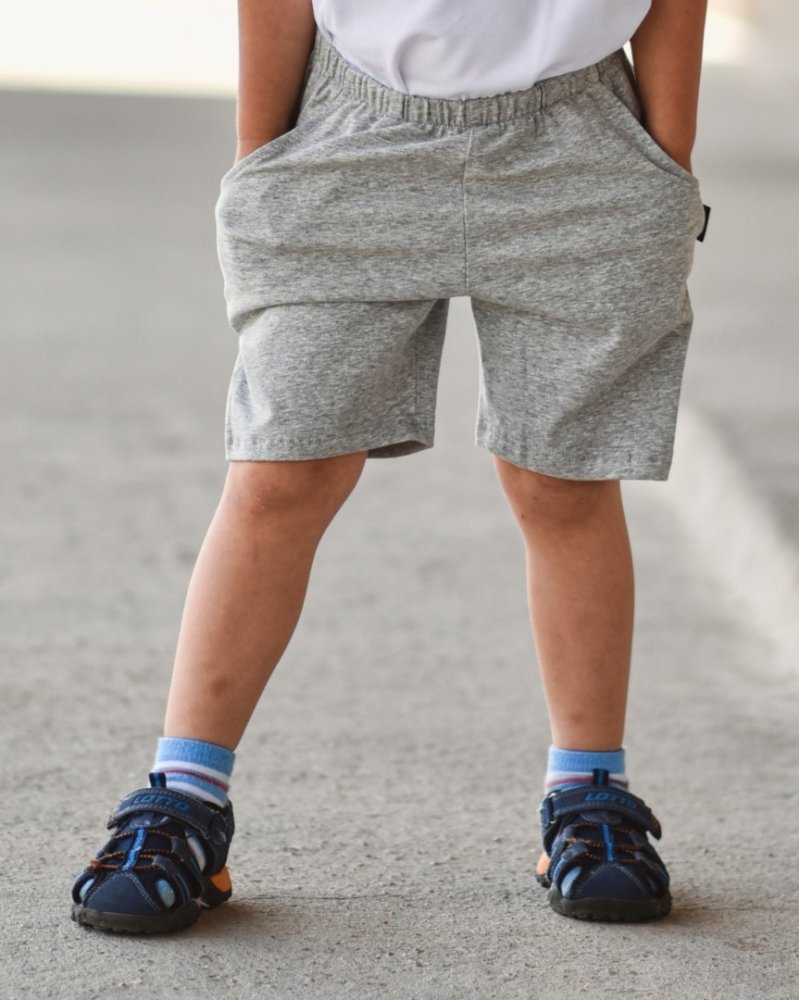 Short à poches pour enfants, gris 134