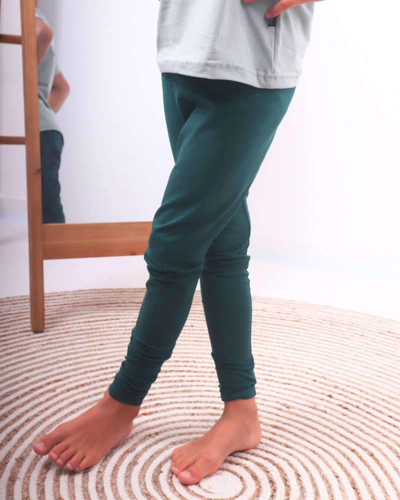 Leggings per bambini, verde bottiglia 98