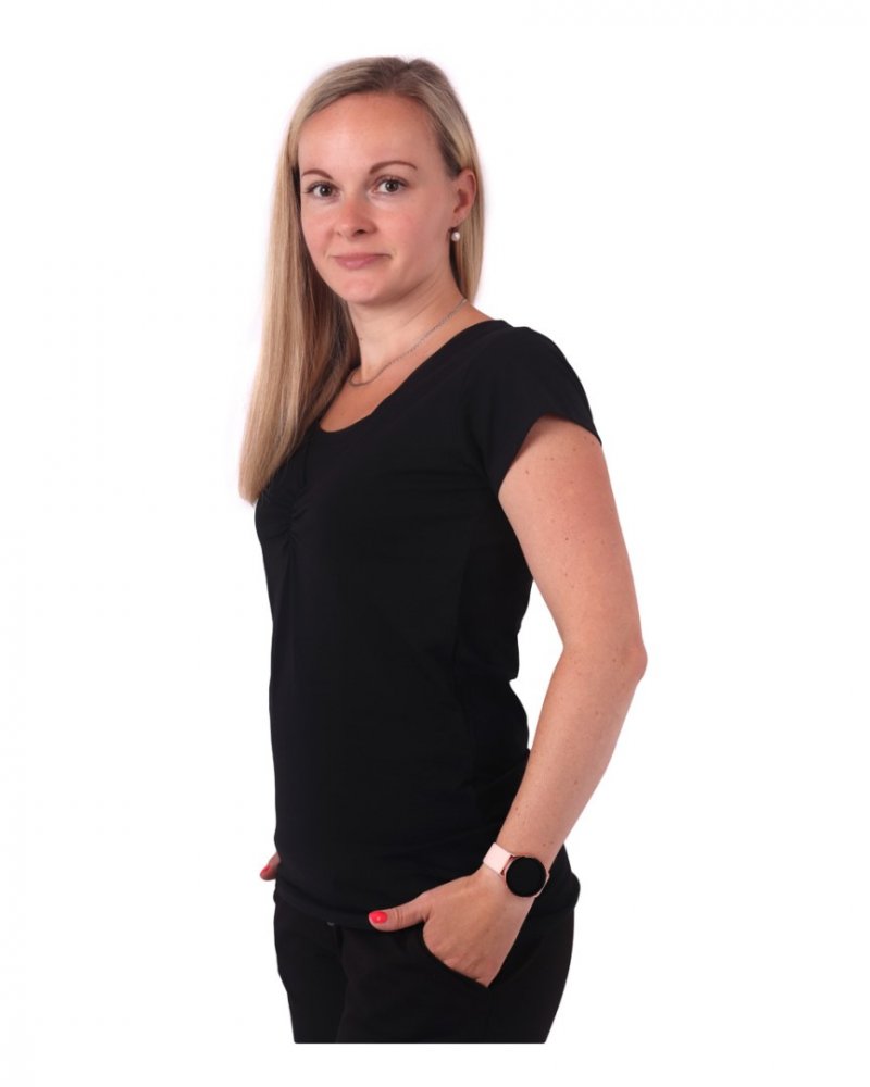Klaudie Still-T-Shirt, kurze Ärmel, schwarz M/L – Bild 3