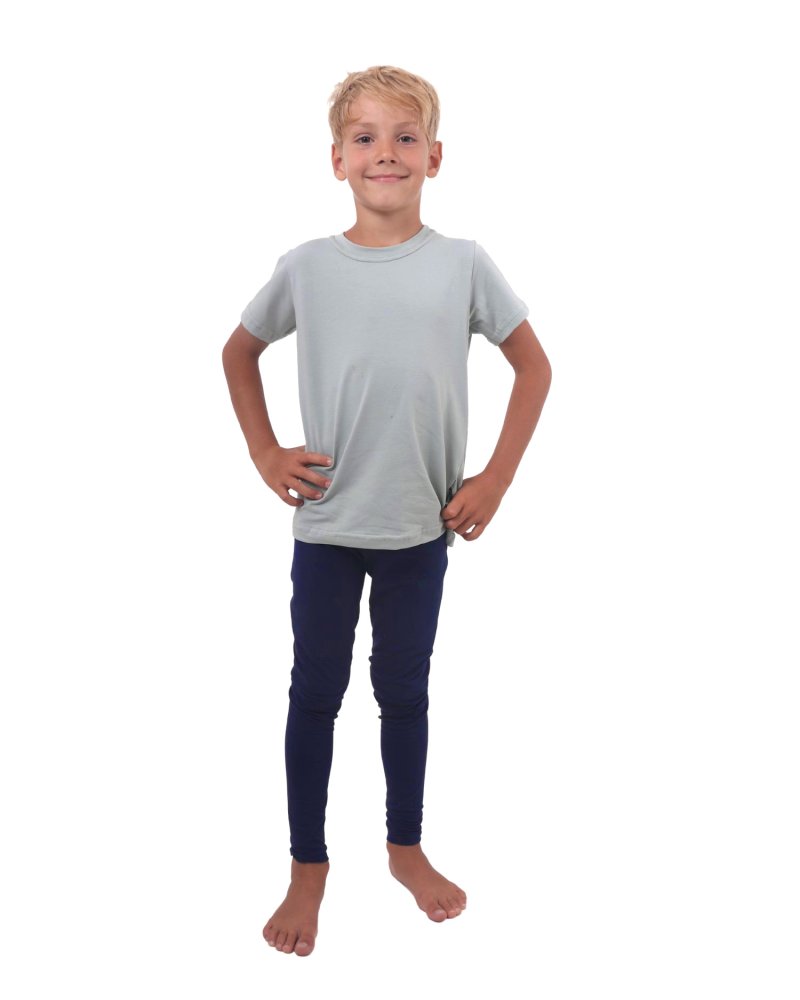 Leggings pour enfants, bleu foncé 134 – Image 3