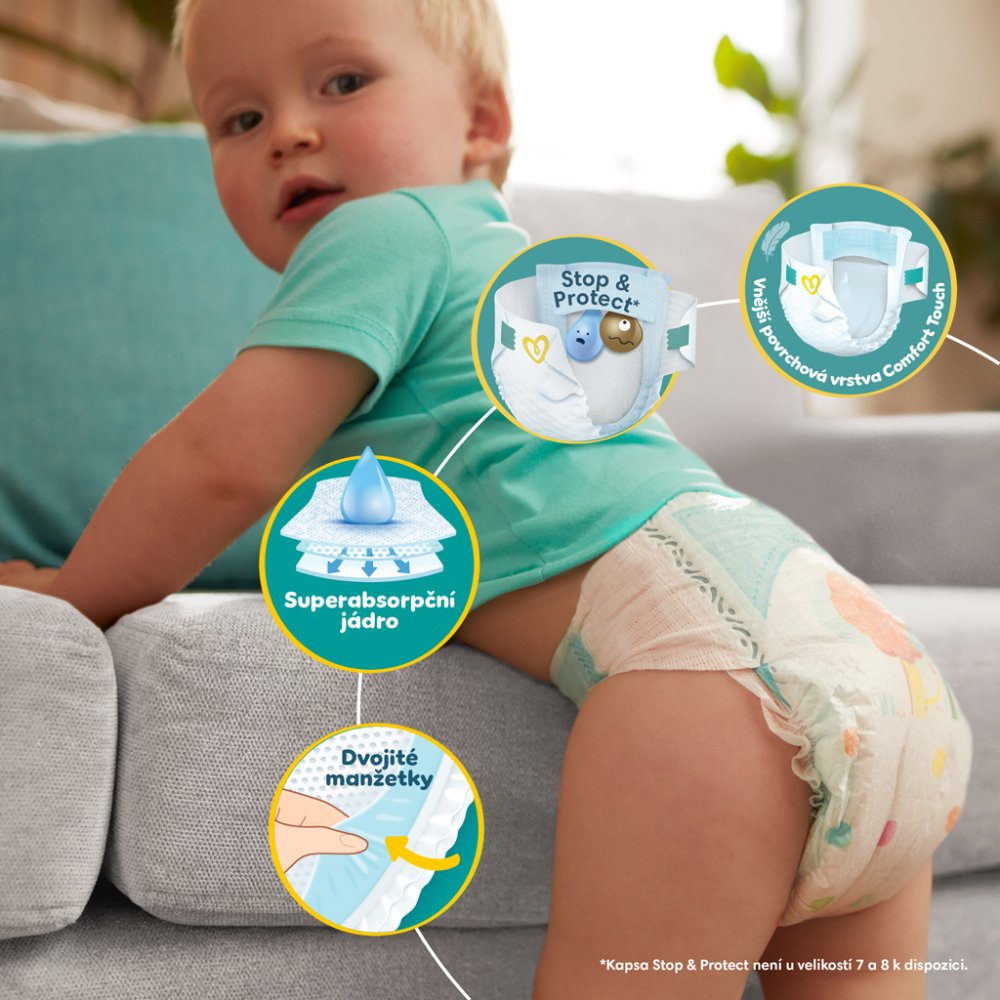 Couches jetables PAMPERS Active Baby 6 (13-18 kg) 96 pcs - MEGA PACK – Image 5