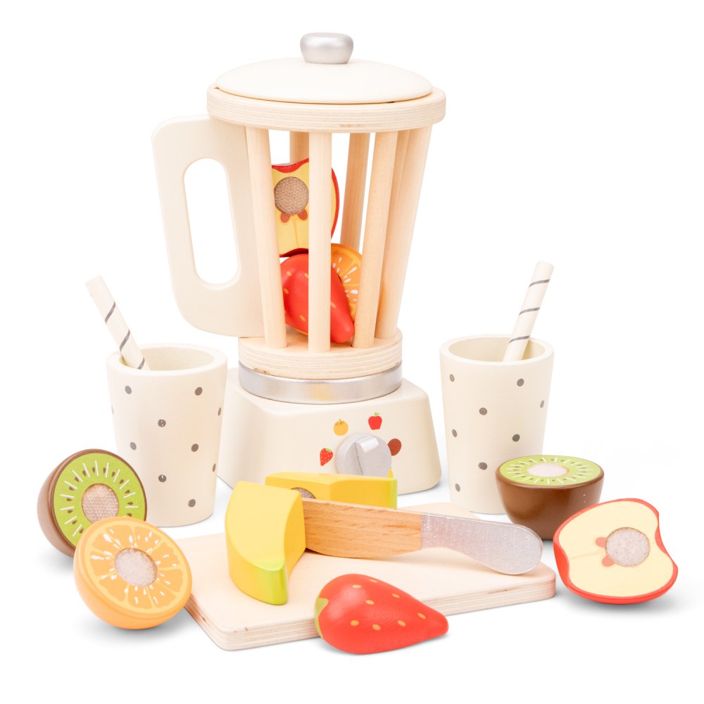 Frullatore in legno per smoothie con frutta
