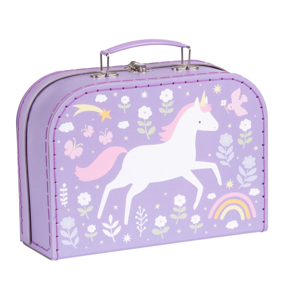 A Little Lovely Company - Ensemble de deux valises en carton - licornes et arc-en-ciel – Image 4