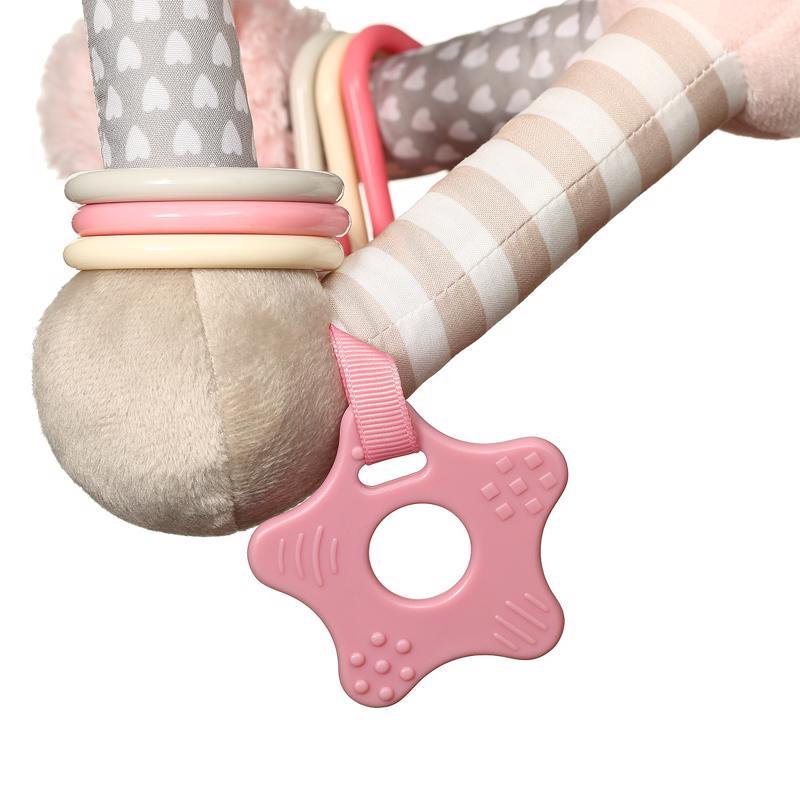 BABYONO Giocattolo educativo con anello a C piramide rosa 3m+ - immagine 4